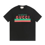 Gucci Short Sleeves Red Cotton Pure Screen Printing