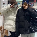 Nike Cotton-Padded Coat Red Cotton Wool Adjustable Drawstring Street Style Winter