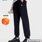 Fila Casual Pants Red Cotton Combed Fleece Fabric Winter Embroidery
