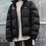 Nike Down Jacket Black Duck Lace Embroidery