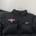 Nike Down Jacket Black Duck Lace Embroidery
