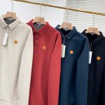 Kenzo Long-Sleeved Red Fleece Mesh Piqu Exquisite Workmanship Simple And Elegant