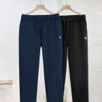 Loewe Casual Pants Ash Silk Velvet Fleece Milk Corduroy