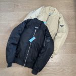 Prada Outerwear Red Cotton Down Simple And Versatile Exquisite Workmanship Suitable For All Body Types Autumn Winter Side Pockets