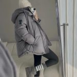 Ami Down Jacket Red Duck Polyester Microfiber Exquisite Workmanship Spring Winter Patch