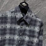 Chrome Hearts Shirts Blue Sheepskin Autumn Winter Patch