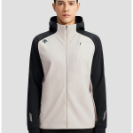 Descente Coat Red Fleece Soft Ribbed Fabric Unrestricted Movement Running Autumn