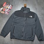 The North Face Jacket Red Cotton Polyester Fleece Woven Fabric Winter Patch