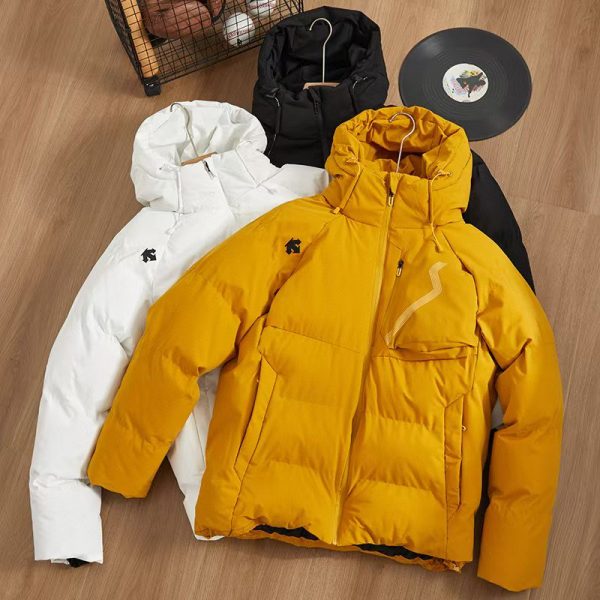 Descente Cotton-Padded Clothes Yellow Cotton Thermal Simple Design Urban Commuting Outdoor Functional