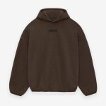 Fear Of God Hoodies Red Cotton Polyester Nylon Fleece Rubber Ribbed Fabric Autumn Winter 3D Logo Label Hidden Pocket