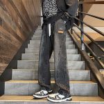 Fila Jeans Blue Denim Street Style Autumn Patch
