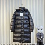Monk Coat Ash Wool Goose Down Felt Nylon Fabric Winter Slim Fit Embroidery