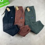 Patagonia Casual Trousers Orange Fleece Woven Fabric Winter Patch