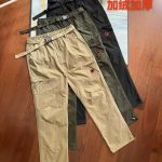 Mammut Trousers Red Polyester Fleece Fabric Outdoor Windproof Autumn Winter Embroidery