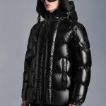 Moncler Down Jacket Black Goose Duck Nylon