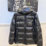 Prada Down Jacket Red Duck Polyester Nylon Fiber Fabric Minimalist Style Spring