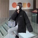 Nike Outerwear Black Cotton Down