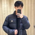 Moncler Down Jacket Red Duck Nylon Fabric Autumn Winter Hidden Pocket Zippered