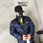 Moncler Down Jacket Red Duck Polyester Nylon Fabric Autumn Winter