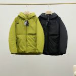 Descente Down Jacket Green Cotton Water-Repellent Fabric Simple Design Urban Outdoor Functional Winter