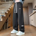 Fila Sweatpants Red Easy To Match Simple And Elegant Spring Autumn Slimming Cut