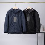 Toms Coat Black Cotton Nylon Fleece Autumn Winter Late Early