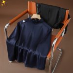 Descente Hoodie Blue Spandex Fleece Lace Quick-Drying Autumn Winter And