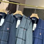 Fila Outerwear Red Cotton Fleece Simple And Elegant Autumn Winter Slim Fit