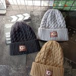 Ugg Hats Black Wool Cable Knit Winter