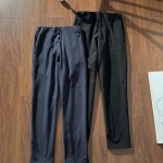 Descente Long Pants Red Silk Fleece Woven Fabric Exquisite Tailoring Autumn