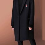 Ami Overcoat Brown Cotton Wool Merino Duck Down Winter