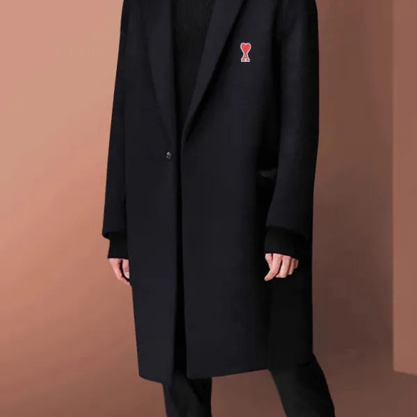 Ami Overcoat Brown Cotton Wool Merino Duck Down Winter