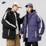 Nike Outerwear Red Cotton Down Woven Fabric Jacquard