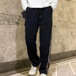 Fendi Trousers Black Jacquard Double-Sided Fabric