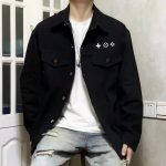 Louis Vuitton Jacket Red Denim Relaxed Fit Embroidery