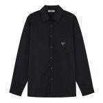 Prada Long-Sleeved Shirt Black Nylon Stylish And Simple