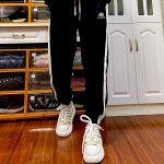 Balenciaga Sweatpants Black Double-Sided Fabric Patch Side Stripes