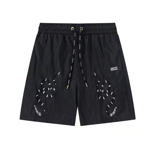 Gucci Shorts Red Polyester Quick-Drying Exquisite Workmanship High-Quality Materials Summer Patch Side Pockets