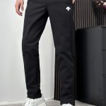Descente Trousers Green Fleece Water-Repellent Fabric Autumn Winter