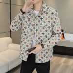 Chrome Hearts Long-Sleeved Shirt Red Cotton Jacquard