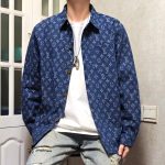 Louis Vuitton Jacket Blue Jacquard Denim Autumn
