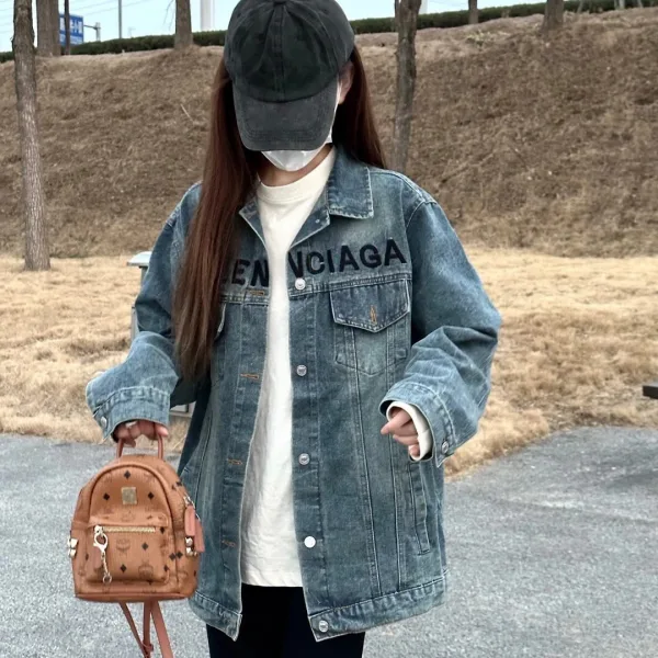 Balenciaga Outerwear Red Denim