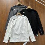 Descente Long-Sleeved Shirt Black Quick-Drying Autumn Early 3D Logo