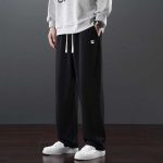 Fila Sweatpants Red Cotton Polyester Spring Autumn Natural Drape