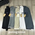 Patagonia Long-Sleeved Red Easy To Match Spring Autumn Relaxed Silhouette
