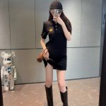 Miu Miu Gold Short-Sleeved Shirts