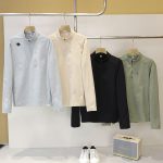 Descente Long-Sleeved Shirts Green Spandex Lace Quick-Drying Spring Autumn Winter And