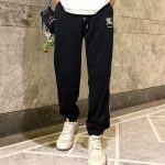 Burberry Sweatpants Red Double-Sided Fabric Winter