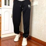 Burberry Sweatpants Red Double-Sided Fabric Winter