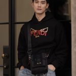 Fendi Hoodie Red Double-Sided Fabric